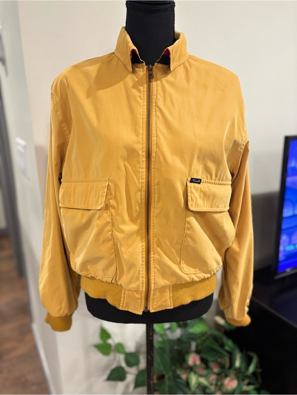 Favorable Yellow French Bomber Jacket Small